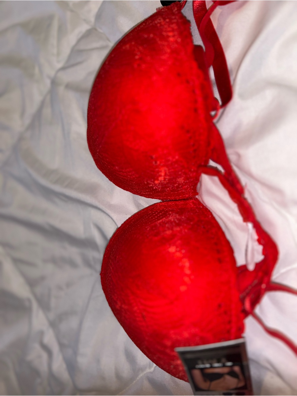 Red Lace and Black and beige Push-Up Bras new